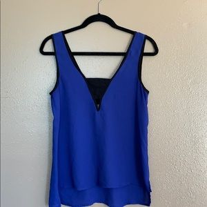 Banded flowy tank top